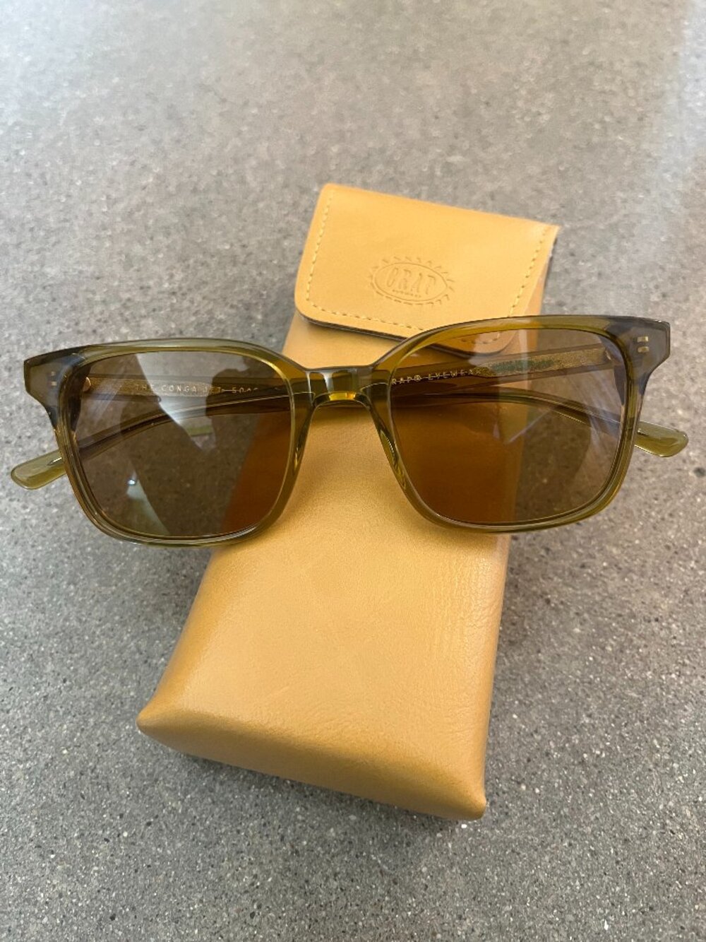 The Conga Jet / Crystal Kelp & Mustard Lens CRAP sunglasses